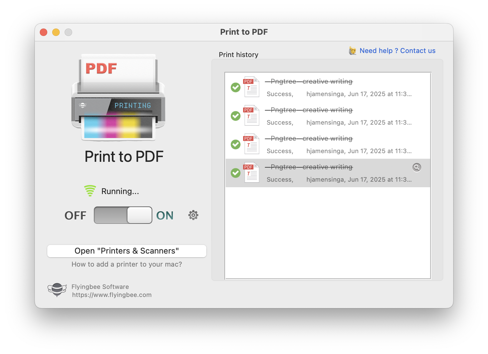 Print to PDF review