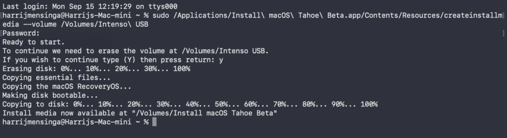 Create Bootable Tahoe Installer Create Bootable Tahoe Installer